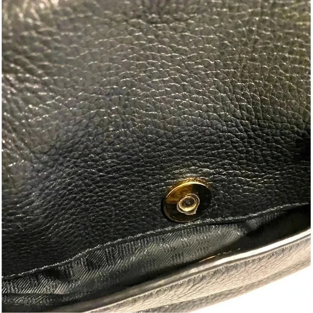 Michael Kors black leather satchel handbag